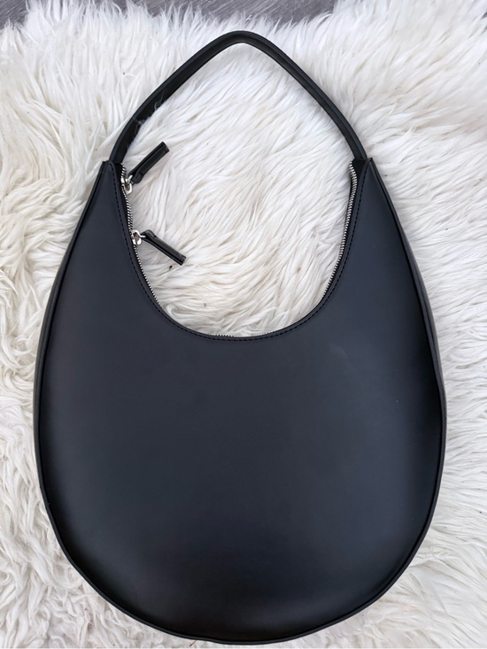 OAK + FORT Handbags - OAK + FORT Black Crescent Shoulder Bag